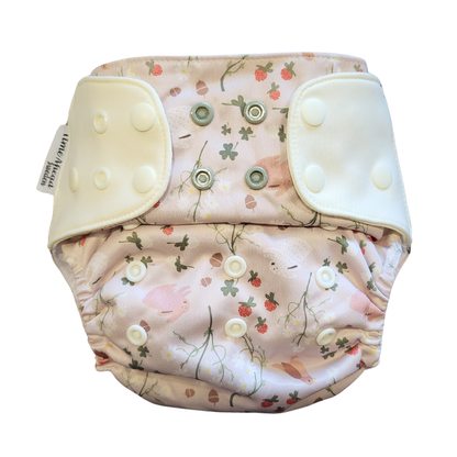 Het Zweedse bos | Zakluier Stretch | 5-17kg: Hopbloemen beige / Geen inzetstukken - - MamaMilla
