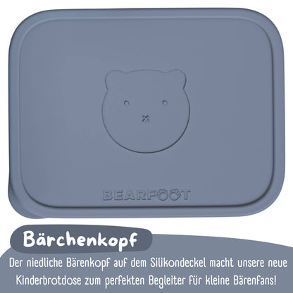 BEARFOOT Bento Stalen Lunchbox Met 4/6 Vakken (verstelbaar) - Blauw: 700 ml - Lunchbox - MamaMilla