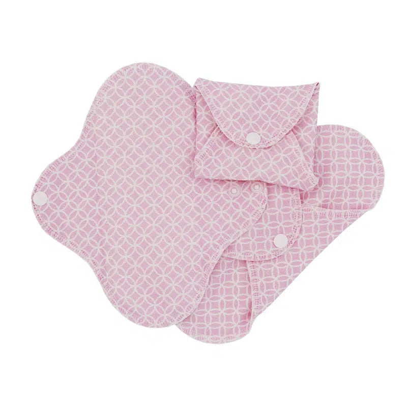 Imse Vimse Trusseindlæg (stofbind) i Økologisk Bomuldsjersey - 3 styk - Pink Halo - Trusseindlæg - MamaMilla