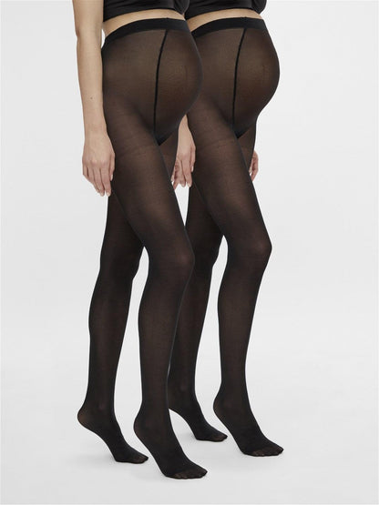 Mamalicious nylon zwangerschapskousen (50 denier) 2-pack - zwangerschapskleding - MamaMilla