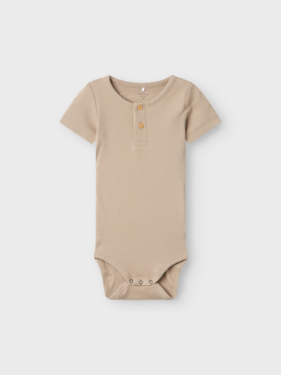 Name it body in rib met korte mouwen - Kab - Pure Cashmere - Body - MamaMilla