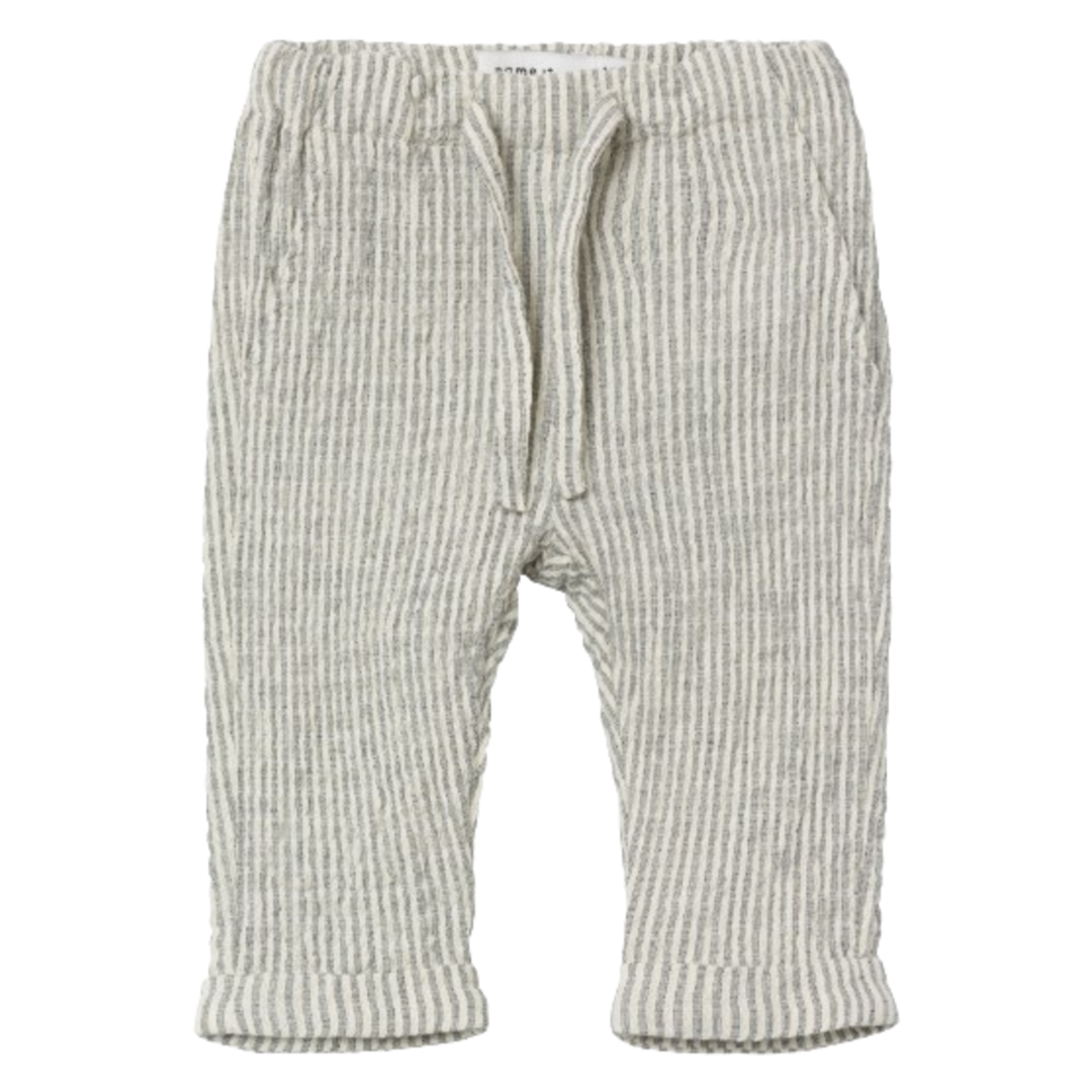 Name it broek in katoen - Blauwe strepen - Broek - MamaMilla