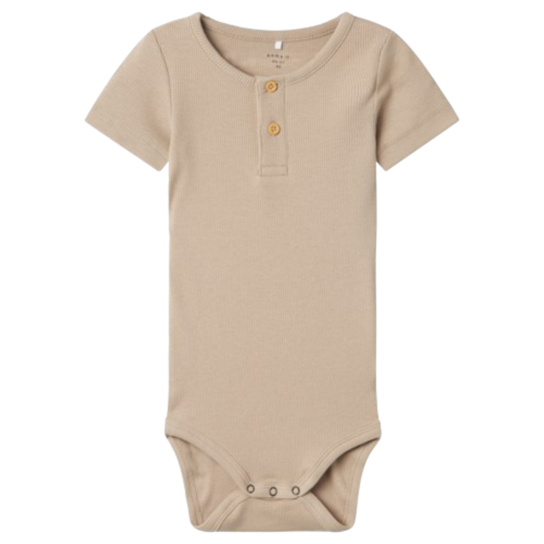 Name it body in rib met korte mouwen - Kab - Pure Cashmere - Body - MamaMilla