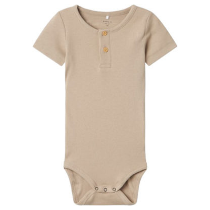 Name it body in rib met korte mouwen - Kab - Pure Cashmere - Body - MamaMilla