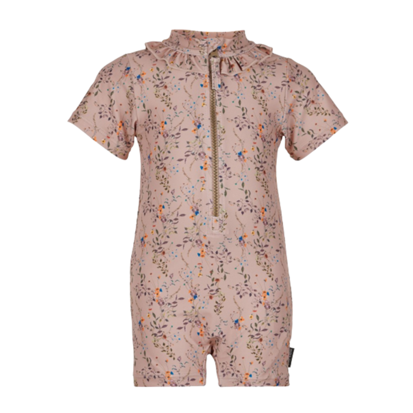 Mikk-line Badpak - Bloemen - Nougat - Badmode - MamaMilla