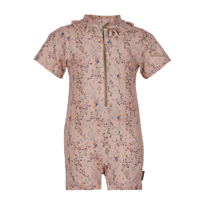 Mikk-line Badpak - Bloemen - Nougat - Badmode - MamaMilla