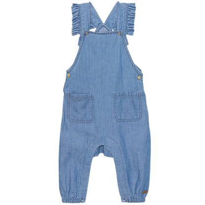 Minymo Overall met ruches - Denim - Grey Mist - Broek - MamaMilla