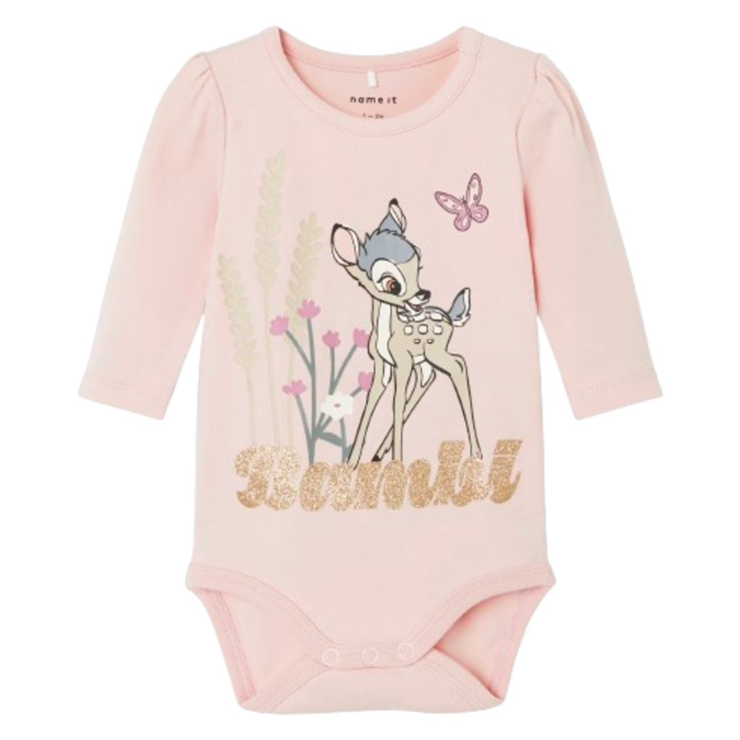 Name it body met Disney motief en glitters - Droma - Bambi - Sepia Rose - Body - MamaMilla