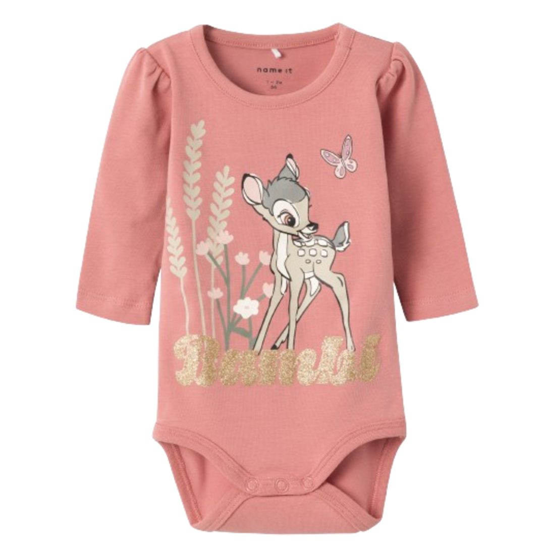 Name it body met Disney motief en glitters - Droma - Bambi - Ash Rose - Body - MamaMilla