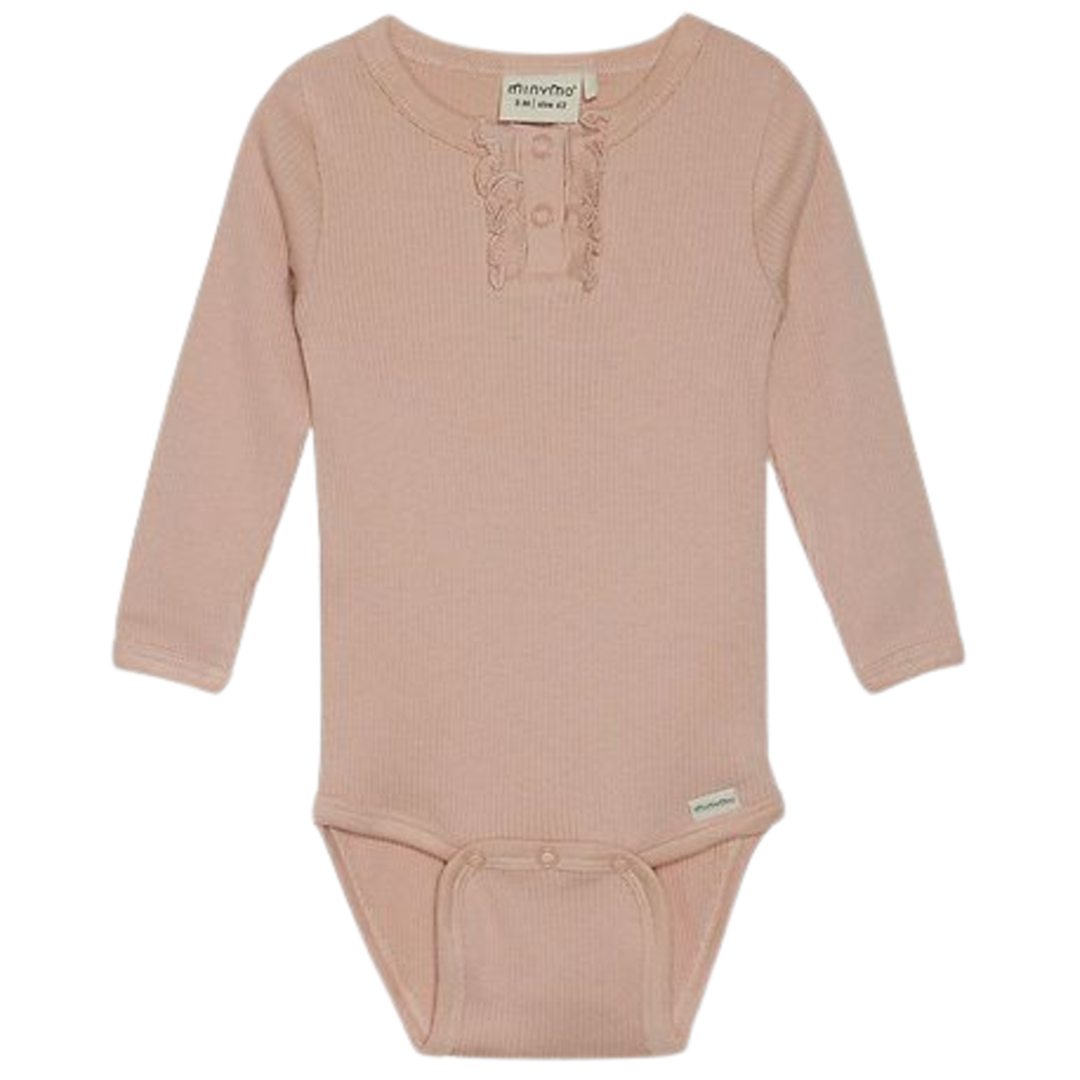 Minymo Body in Rib - Mahonie Rose - Body - MamaMilla