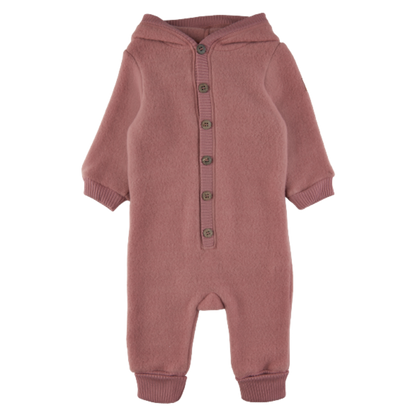 Mikk-line coureurspak met capuchon in wol - Burlwood - coureurspak - MamaMilla