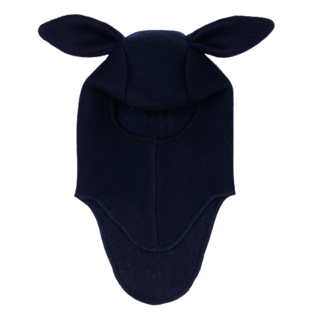 Huttelihut bivakmuts van wol met oren - Bunbun - Navy - Hue - MamaMilla