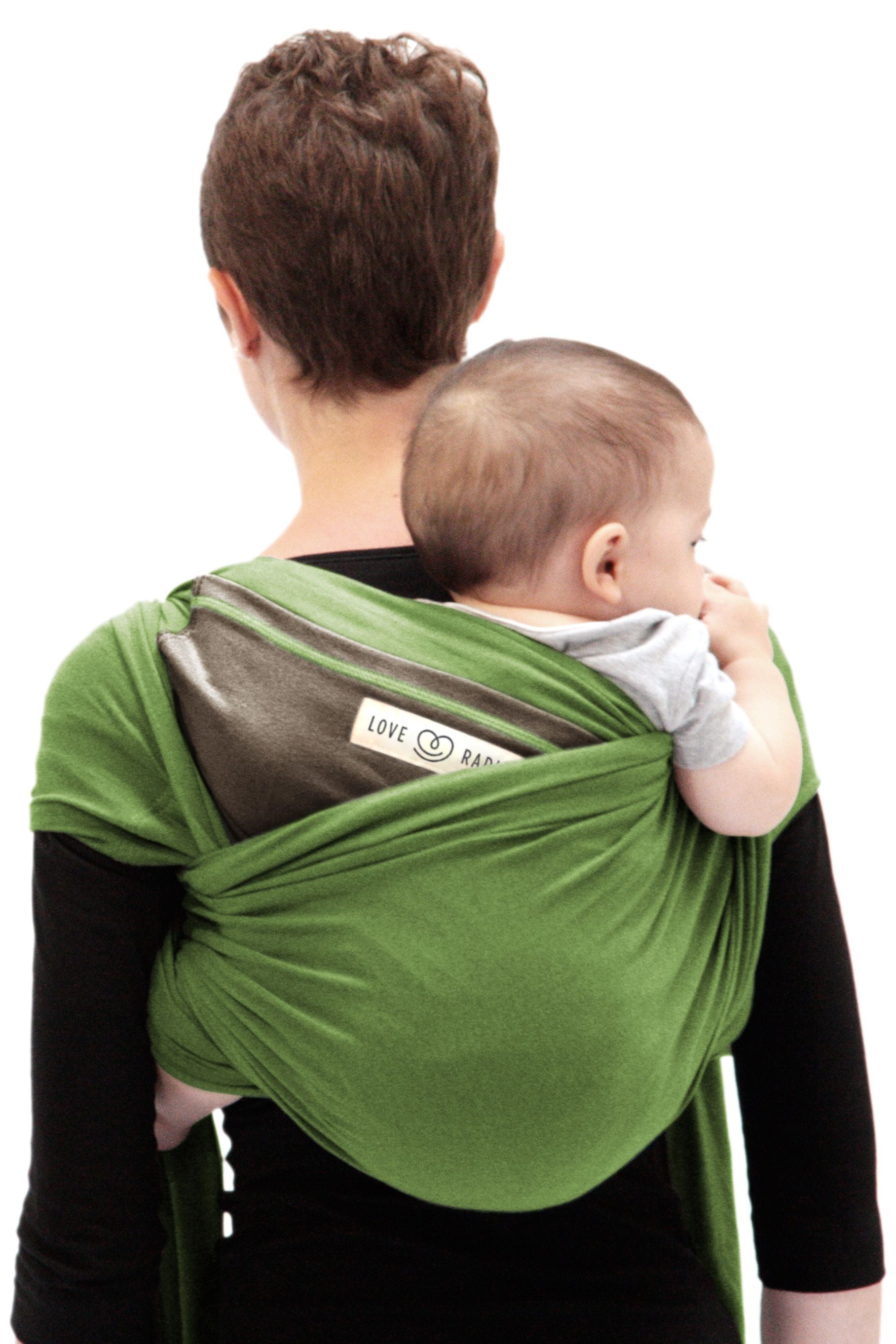 Love radius rekbare draagdoek origineel - Pistachie/Bruin - draagdoek - MamaMilla