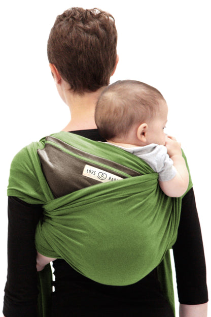 Love radius rekbare draagdoek origineel - Pistachie/Bruin - draagdoek - MamaMilla