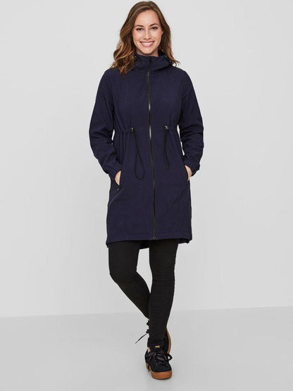 Mamalicious 3in1 softshell draag- en zwangerschapsjas - Donkerblauw - Draagjas - MamaMilla