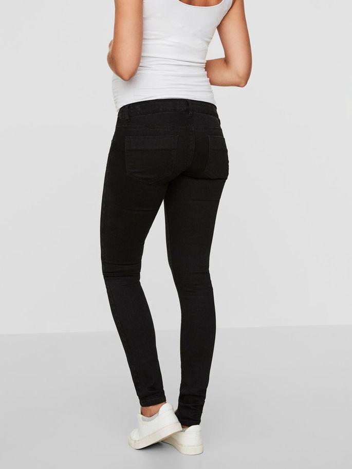 Mamalicious slim fit zwangerschapsjeans - Zwart - Zwangerschapskleding - MamaMilla