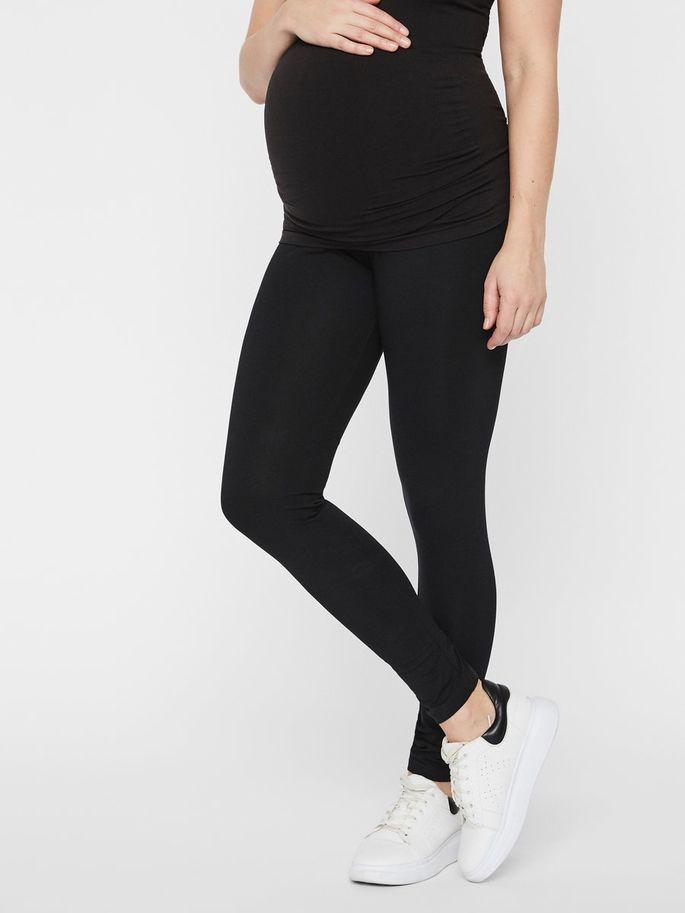 Mamalicious 2-pack zwangerschapsleggings van biologisch katoen - Zwart - Zwangerschapskleding - MamaMilla