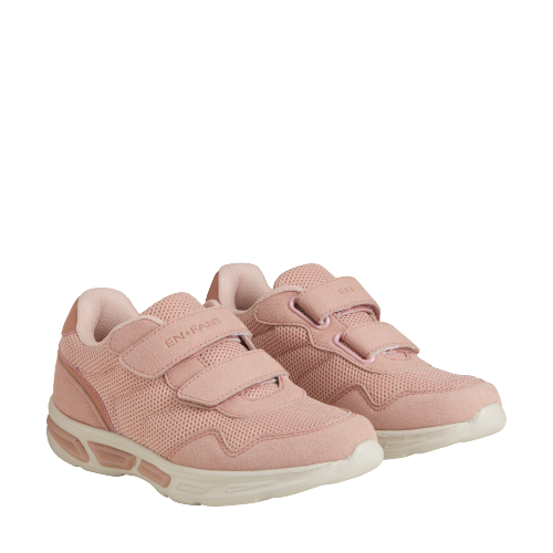 Een FANTASTISCHE lichtgewicht sneakers met klittenband en lichte - Misty Rose - schoenen - MamaMilla