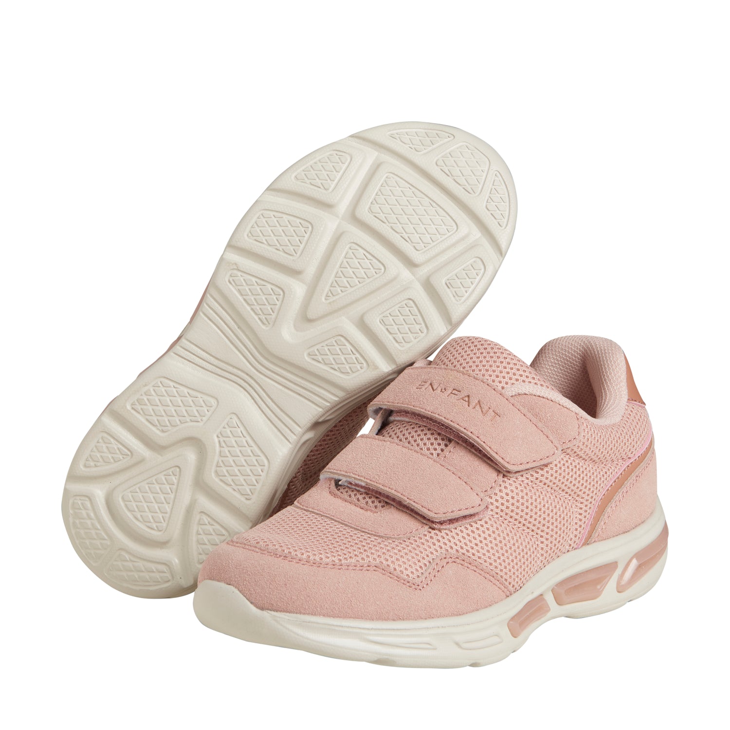 Een FANTASTISCHE lichtgewicht sneakers met klittenband en lichte - Misty Rose - schoenen - MamaMilla