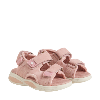 Een FABELACHTIGE lichtgewicht klittenbandsandalen - Misty Rose - Schoenen - MamaMilla