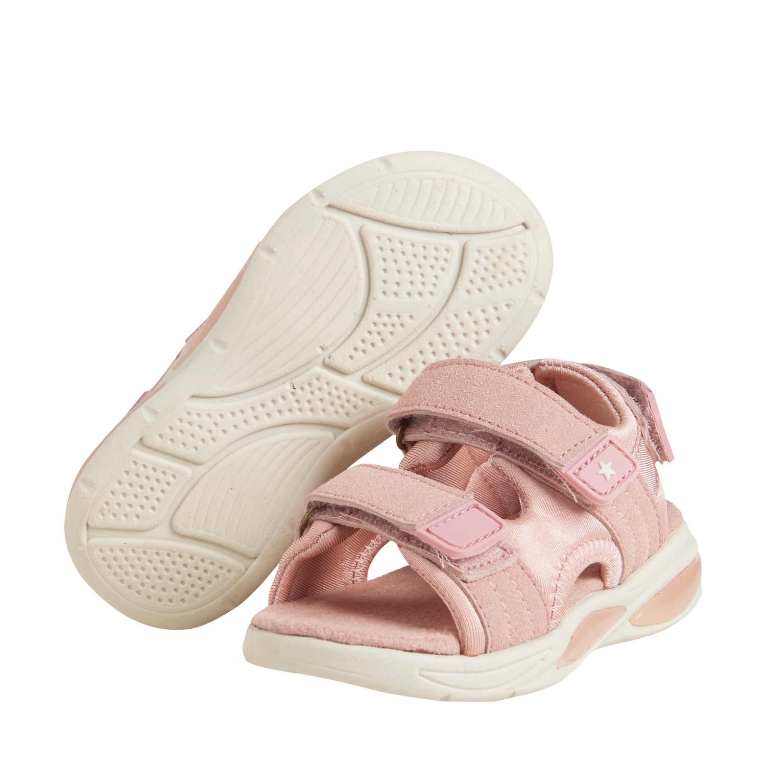 Een FABELACHTIGE lichtgewicht klittenbandsandalen - Misty Rose - Schoenen - MamaMilla