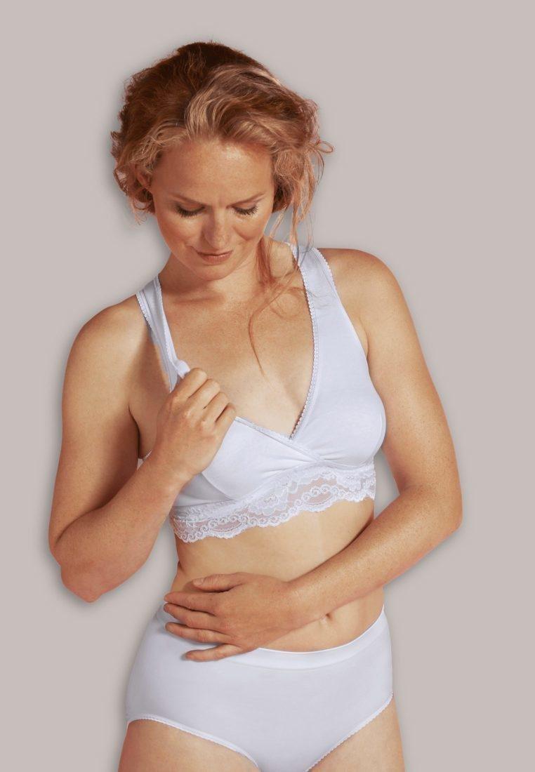 Carriwell Organic Crossover Voedingsbeha - Wit - Voedingskleding - MamaMilla