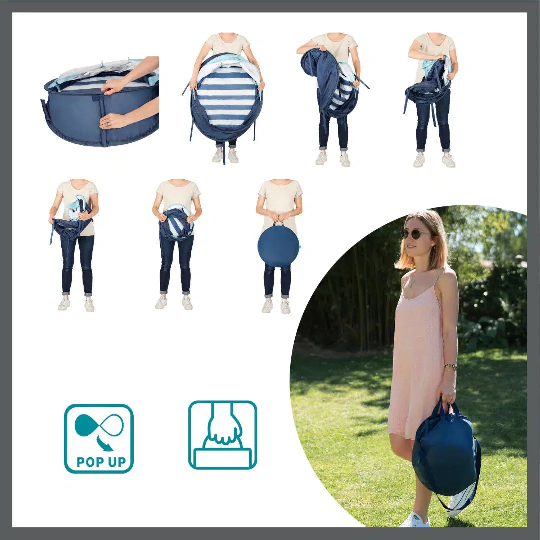 Babymoov 3in1 UV-tent - Mariniére Babyni - UV-tent - MamaMilla
