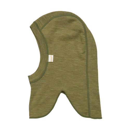 CeLaVi olifantenhoed van wol (dubbellaags) - Loden Green Melange - wollen muts - MamaMilla