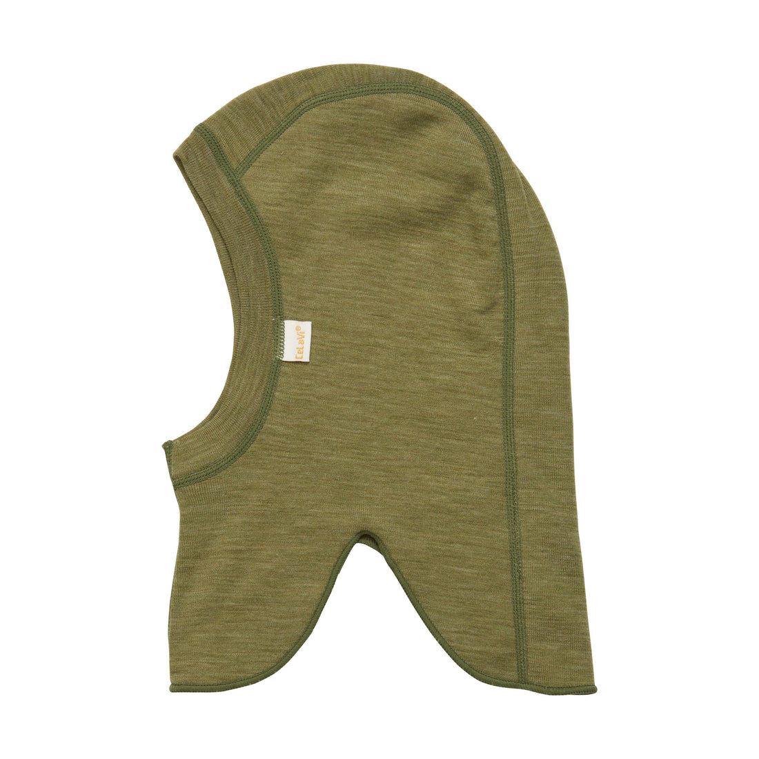 CeLaVi olifantenhoed van wol (dubbellaags) - Loden Green Melange - wollen muts - MamaMilla