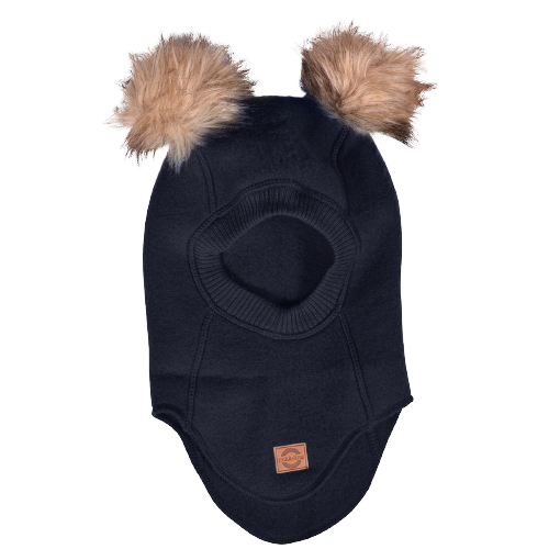 Mikk-Line wollen olifantenmuts met pompon - Blue Nights - wollen muts - MamaMilla