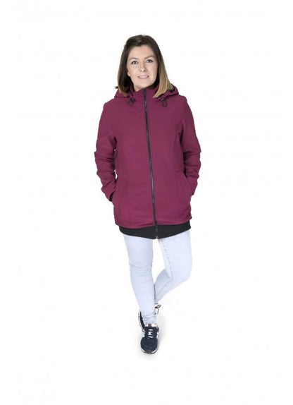 Fun2bemum 3in1 softshell draag- en zwangerschapsjas - Pruimkleurig - Draagjas - MamaMilla