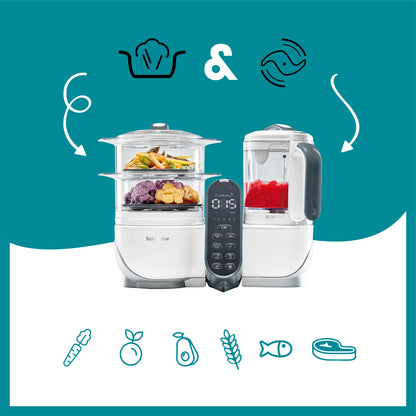 Babymoov Voedselautomaat - Nutribaby Plus incl. 15 herbruikbare smoothiezakjes - Wit - Voedselmachine - MamaMilla