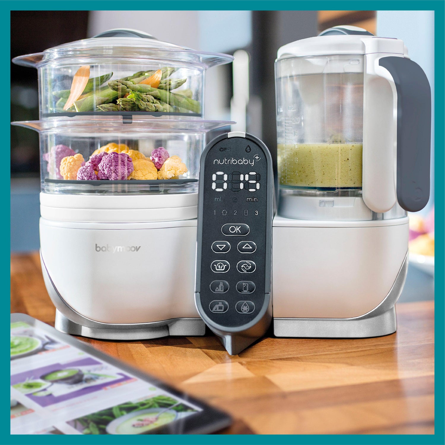Babymoov Voedselautomaat - Nutribaby Plus incl. 15 herbruikbare smoothiezakjes - Wit - Voedselmachine - MamaMilla