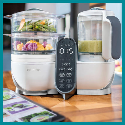 Babymoov Voedselautomaat - Nutribaby Plus incl. 15 herbruikbare smoothiezakjes - Wit - Voedselmachine - MamaMilla