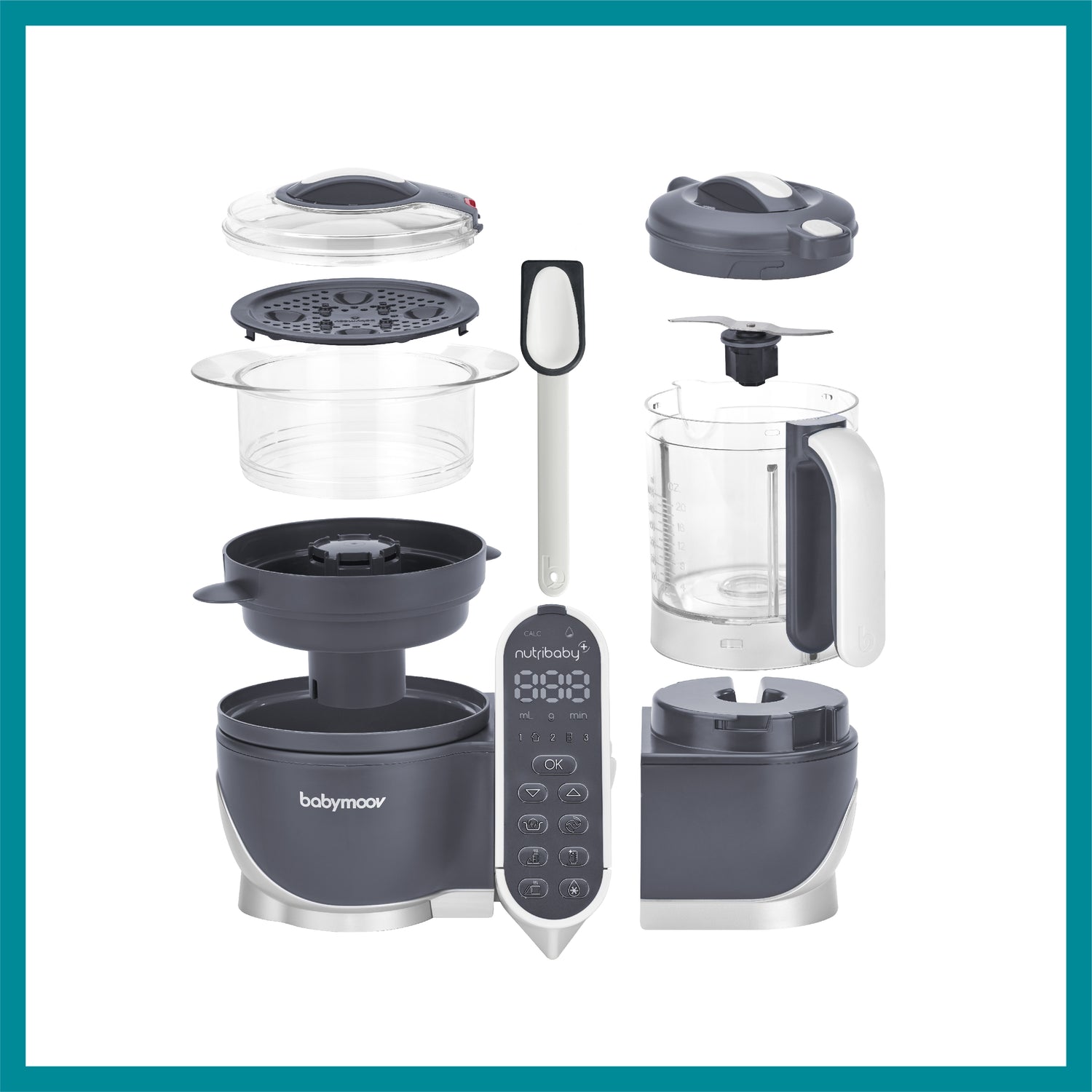 Babymoov Voedselautomaat - Nutribaby Plus - Grijs - Voedselautomaat - MamaMilla