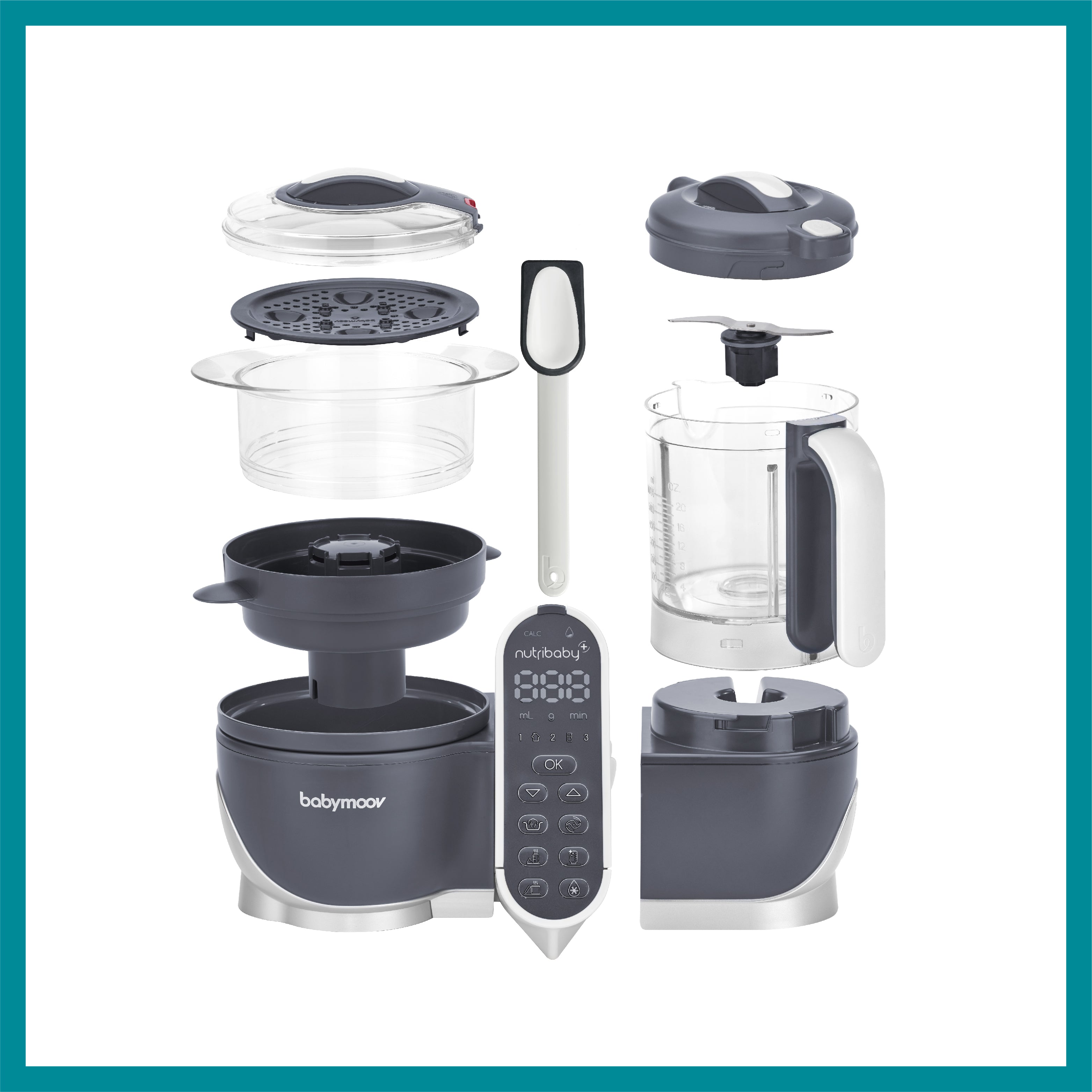 Babymoov Voedselautomaat - Nutribaby Plus - Grijs - Voedselautomaat - MamaMilla