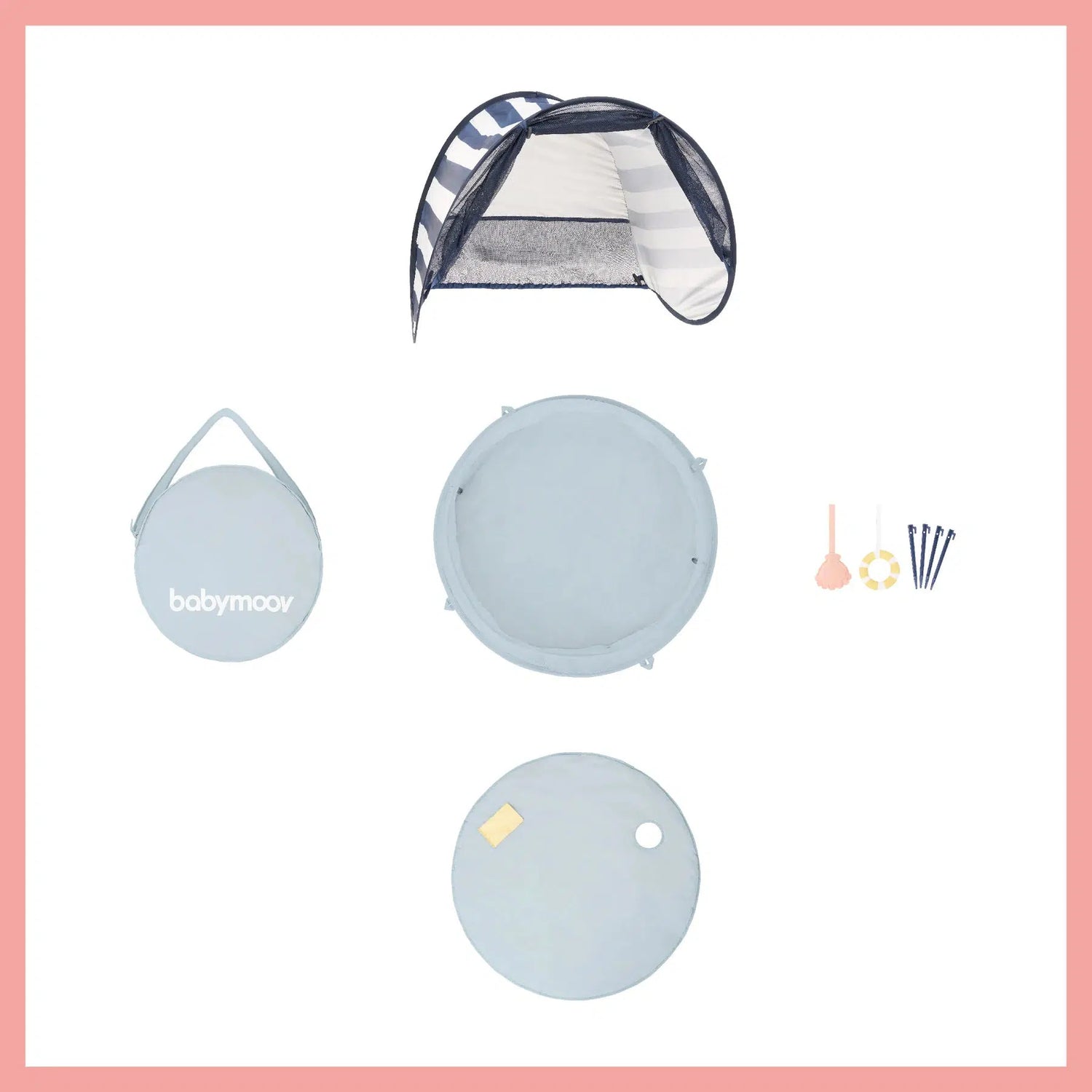 Babymoov 3in1 UV-tent - Mariniére Aquani - UV-tent - MamaMilla
