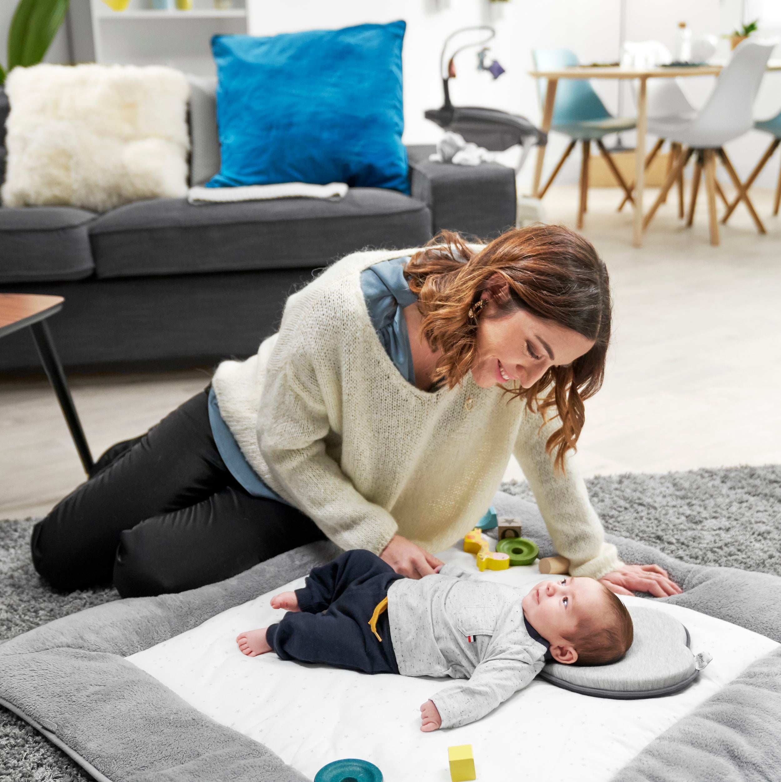 Babymoov Ergonomisch Babykussen (Loverest) - Grijs (0-4m) - Babyhoofdkussen - MamaMilla