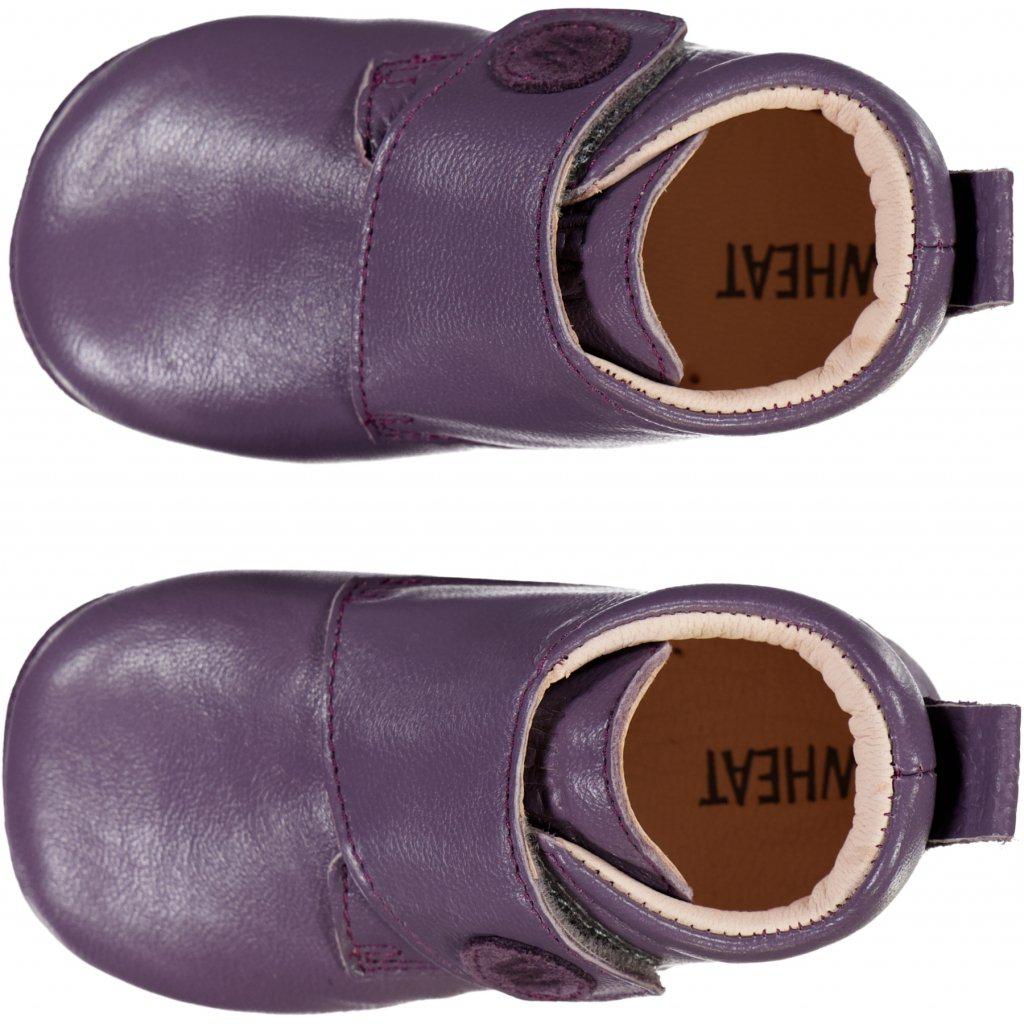 Tarwe pantoffels van leer - Berry - Fopspenen - MamaMilla