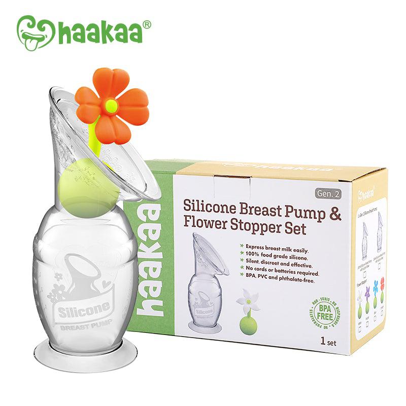 Haakaa Borstkolf met bloem - 150 ml - Borstkolf vacuüm - MamaMilla