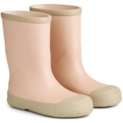 Tarwe Modderige rubberen laarzen - Roze stof - rubberen laarzen - MamaMilla