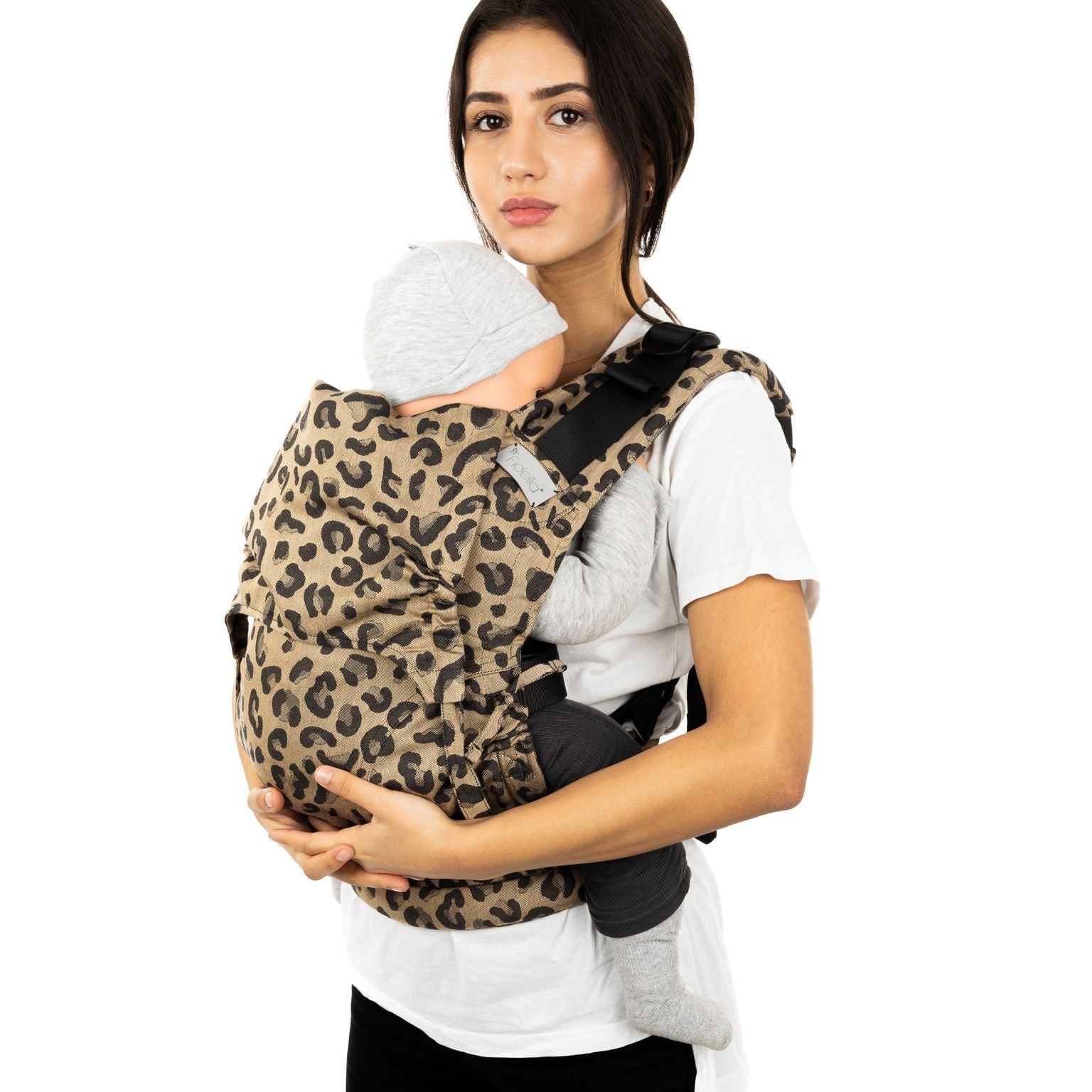 Fidella Fusion Draagzak met volledige gesp - Leopard Gold - Baby - Draagzak - MamaMilla