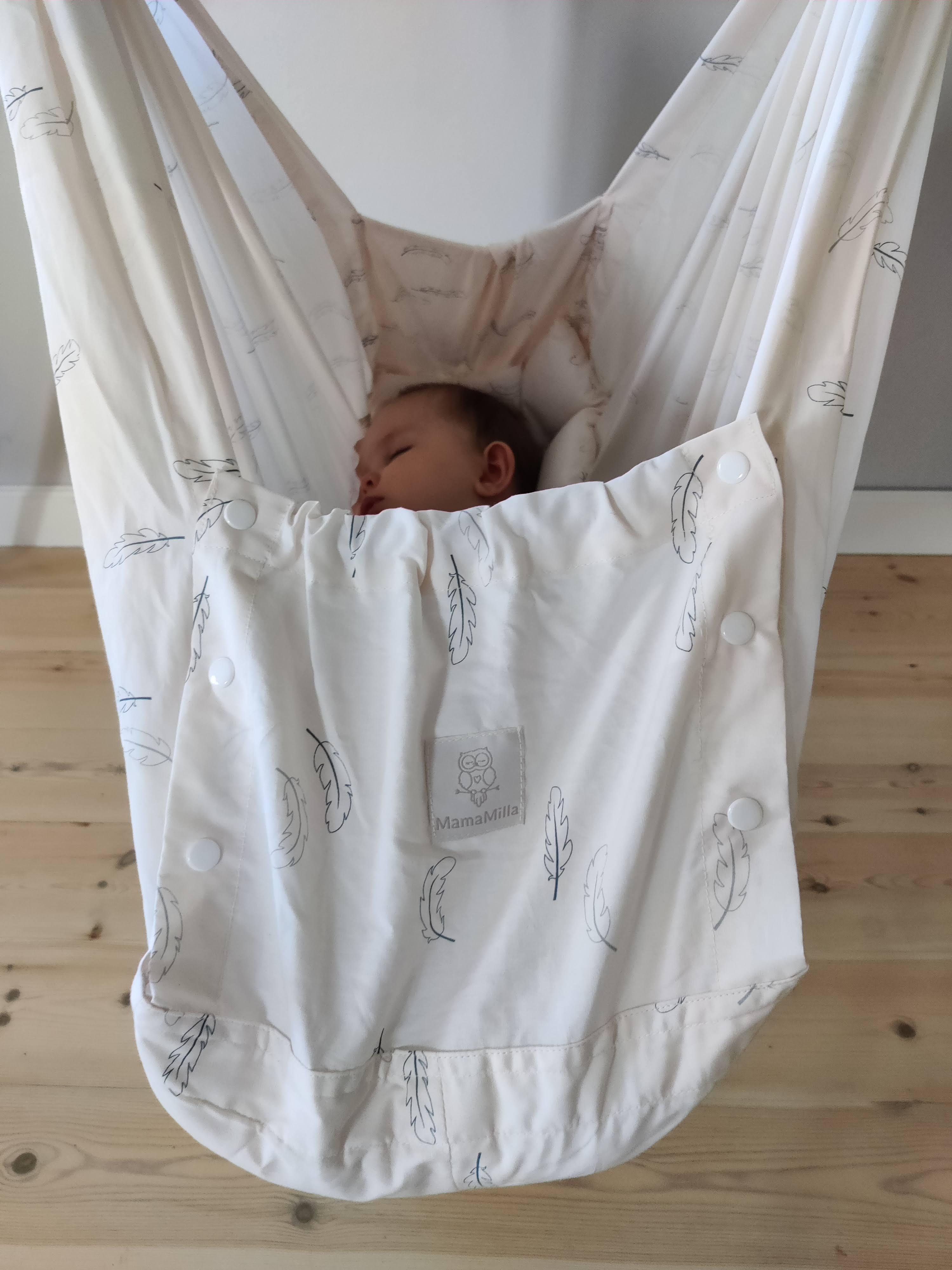 MamaMilla Slingwieg - Blauwe veren - Slingwieg - MamaMilla