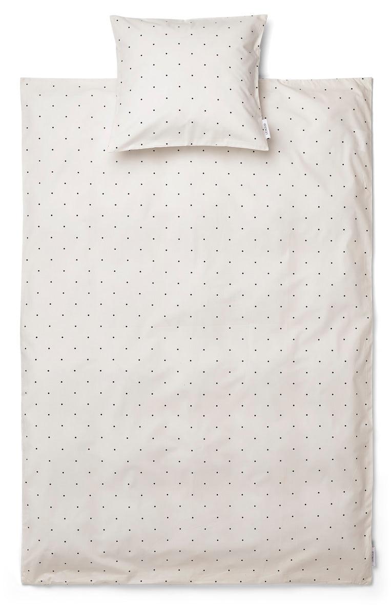 Liewood babybedje van biologisch katoen - Classic dot creme de la creme - Babybedje - MamaMilla