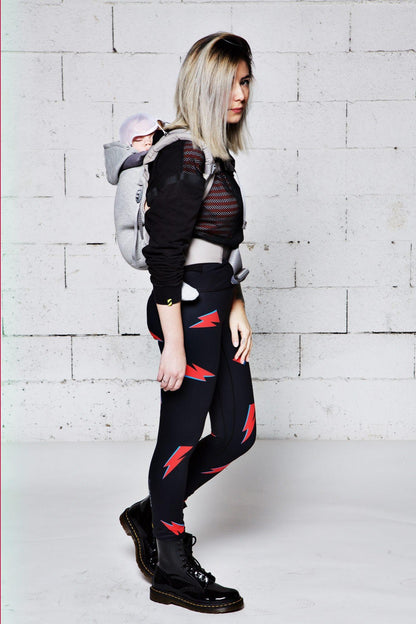 Love radius drager incl. babyinzetstuk - Hoodie draagzak - Lichtgrijs/Atletisch Grijs - draagzak - MamaMilla