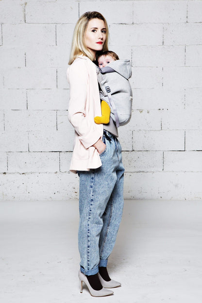 Love radius drager incl. babyinzetstuk - Hoodie draagzak - Lichtgrijs/Atletisch Grijs - draagzak - MamaMilla