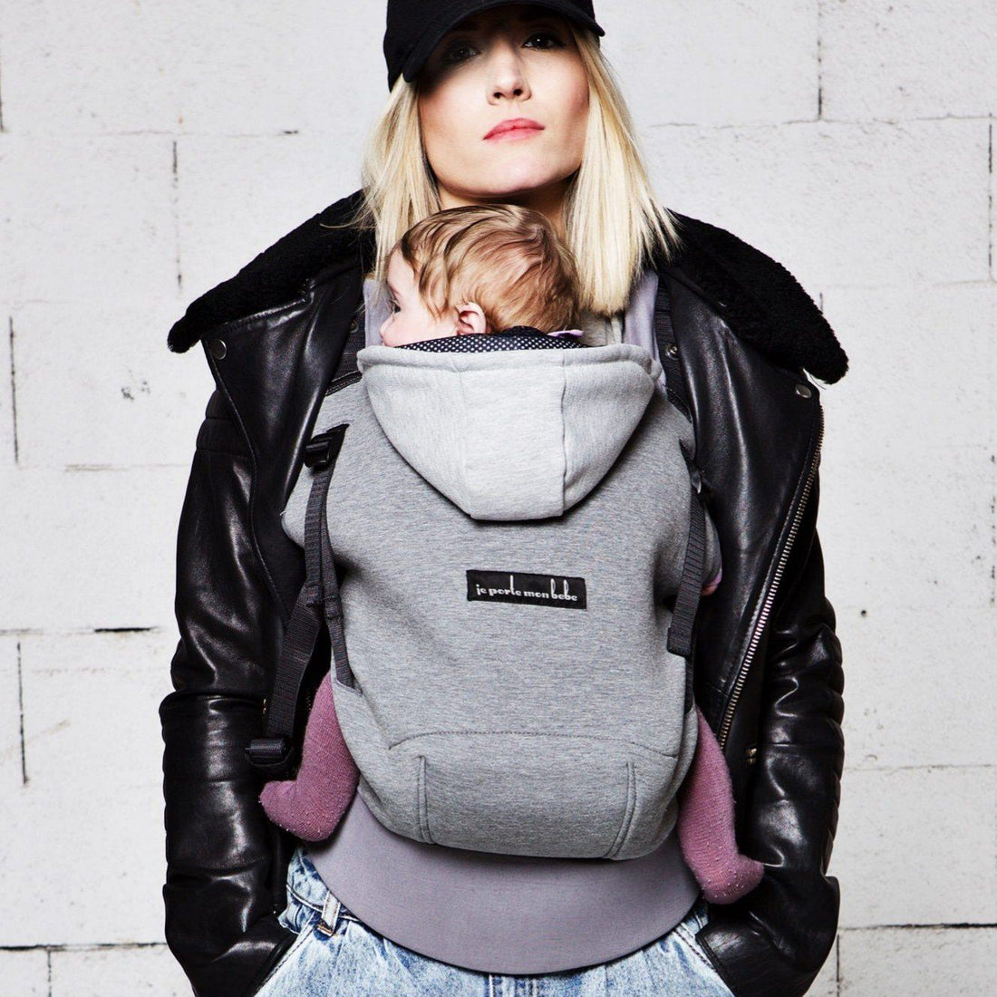 Love radius drager - Hoodie drager - Donkergrijs/Flanel Grijs - Drager - MamaMilla