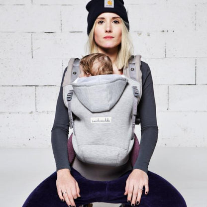Love radius drager incl. babyinzetstuk - Hoodie draagzak - Lichtgrijs/Atletisch Grijs - draagzak - MamaMilla