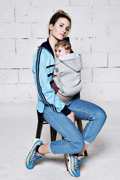 Love radius drager incl. babyinzetstuk - Hoodie draagzak - Lichtgrijs/Atletisch Grijs - draagzak - MamaMilla