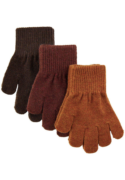 Mikk-line magische gebreide wanten - set van 3 - Decadent Chocolate - Wanten - MamaMilla